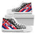 Hawaii Flag High Top Shoe - Dirty Style Women White - Polynesian Pride