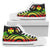 Wallis and Futuna High Top Canvas Shoes - Reggae Tentacle Turtle Unisex White - Polynesian Pride