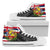 Hawaii High Top Shoes State Flag Polynesian Black Pride AH White - Polynesian Pride