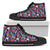 Hawaiian Shoes - Tropical Flower High Top Shoes Womens High Top Black - Polynesian Pride