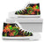 American Samoa Polynesian High Top Shoes - Reggae Plumeria Unisex White - Polynesian Pride