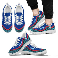 Guam Wave Sneakers - Polynesian Pattern Blue Color Men's Sneakers - White - Guam White - Polynesian Pride
