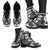 Northern Mariana Islands Leather Boots - Polynesian Tattoo Black - Polynesian Pride