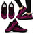 Cook Islands Wave Sneakers - Polynesian Pattern Pink Color Women's Sneakers - Black - Cook Islands Black - Polynesian Pride