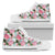 Hawaiian Shoes - Pink Monstera And Green Tropical Leaves White High Top Shoes Womens High Top White - Polynesian Pride