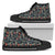 Hawaiian Shoes - Tropical Strelitzia Black High Top Shoes Mens High Top Black - Polynesian Pride