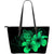 Hawaii Hibiscus Large Leather Tote Bag - Turtle Map - Pastel Green Green - Polynesian Pride