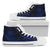 Hawaii State Tattoo Swirly Blue Polynesian High Top Shoes Mens High Top White - Polynesian Pride