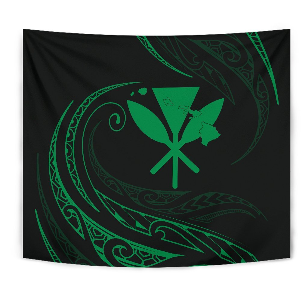 Kanaka Tapestry - Green - Frida Style - Polynesian Pride