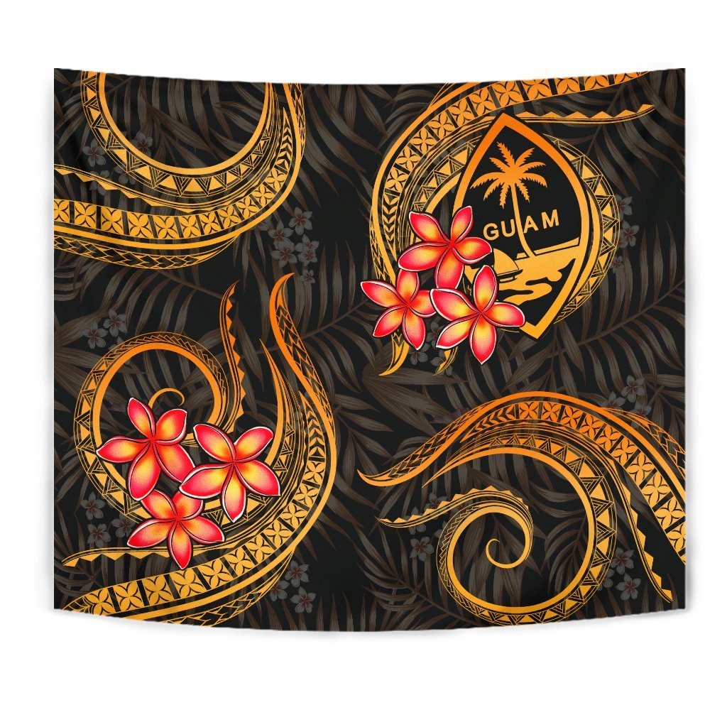 Guam Tapestry - Gold Plumeria - Polynesian Pride