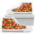 Hawaiian Shoes - Tropical Flowers And Palm Leaves High Top Shoes Mens High Top White - Polynesian Pride