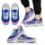 Guam Wave Sneakers - Polynesian Pattern White Blue Color Men's Sneakers - White - Guam White - Polynesian Pride