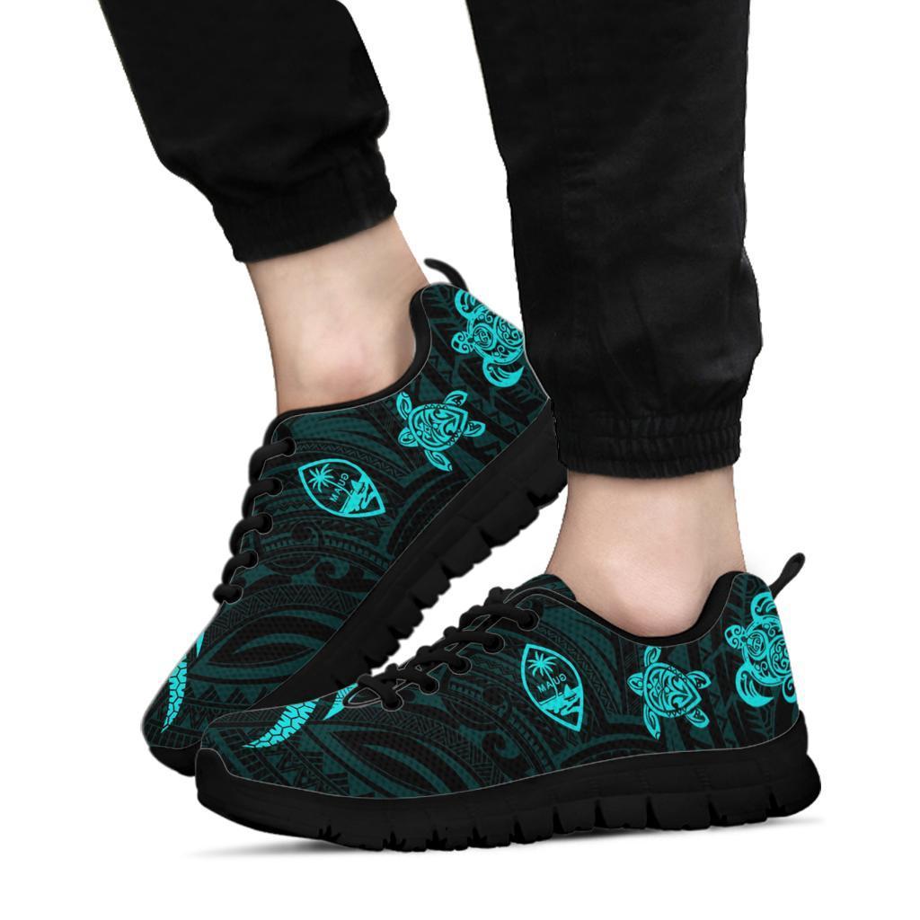 Guam Polynesian Sneakers - Turquoise Tentacle Turtle - Polynesian Pride