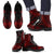 vanuatu Leather Boots - Polynesian Red Chief Version Black - Polynesian Pride