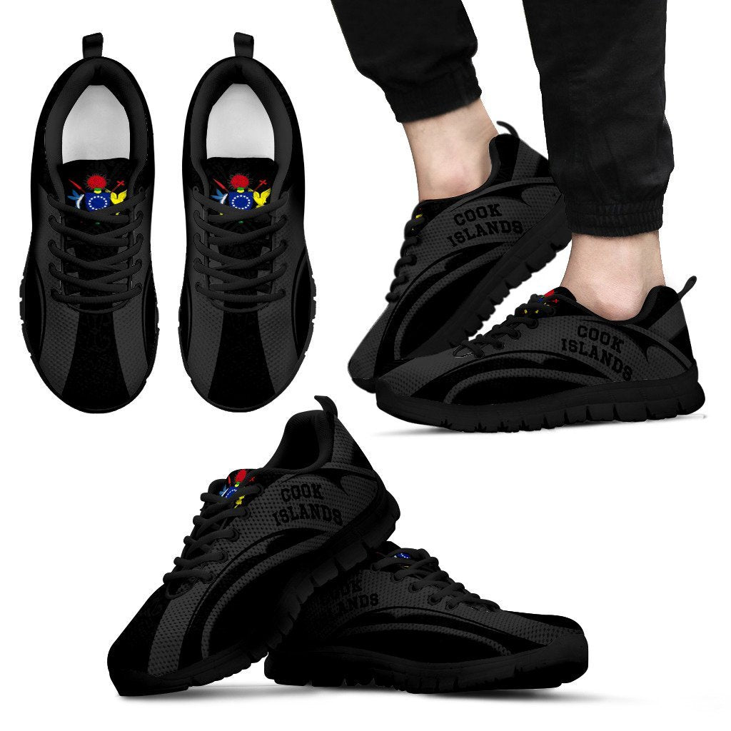 Cook Islands Sneakers - Camber Style 04 Men's Sneakers - Black - 1 Black - Polynesian Pride