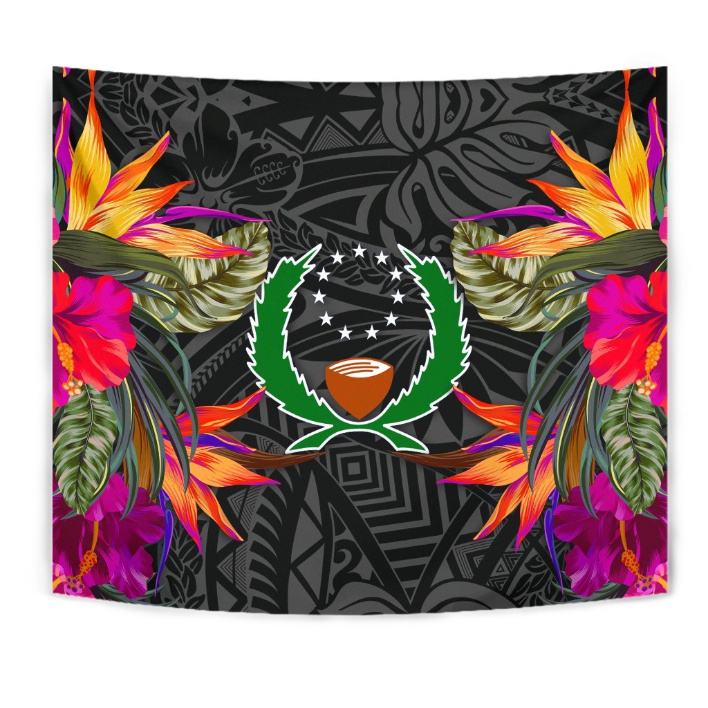 Pohnpei Slide Tapestry - Polynesian Hibiscus Pattern - Polynesian Pride