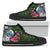 Federated States of Micronesia High Top Shoes - Turtle Plumeria Banana Leaf Unisex Black - Polynesian Pride