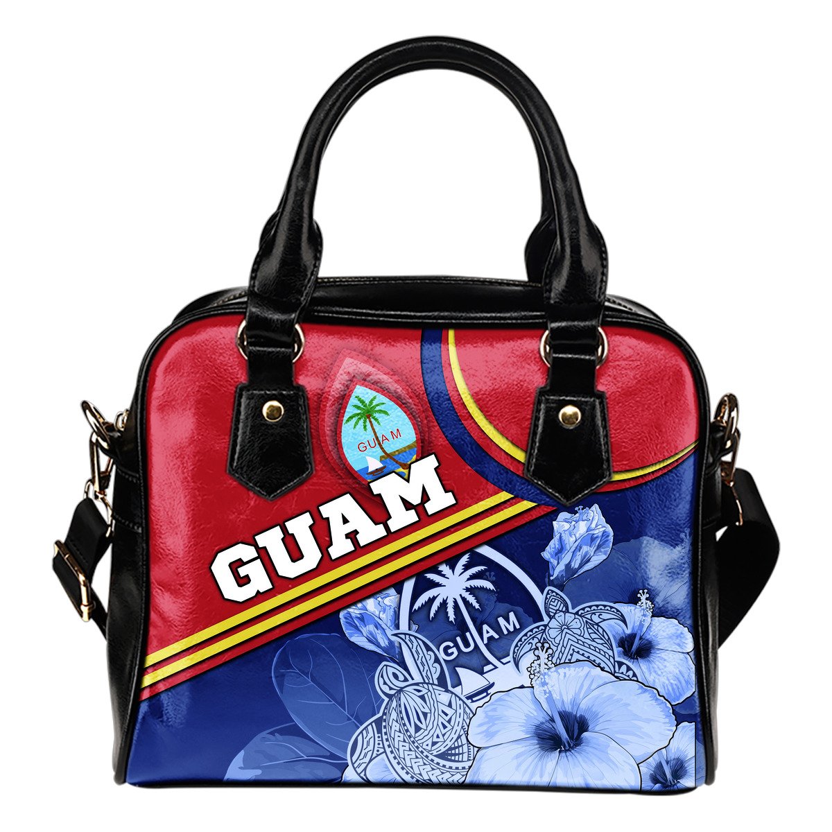 Guam Polynesian Shoulder Handbag - Land of the Chamorros One Size Blue - Polynesian Pride