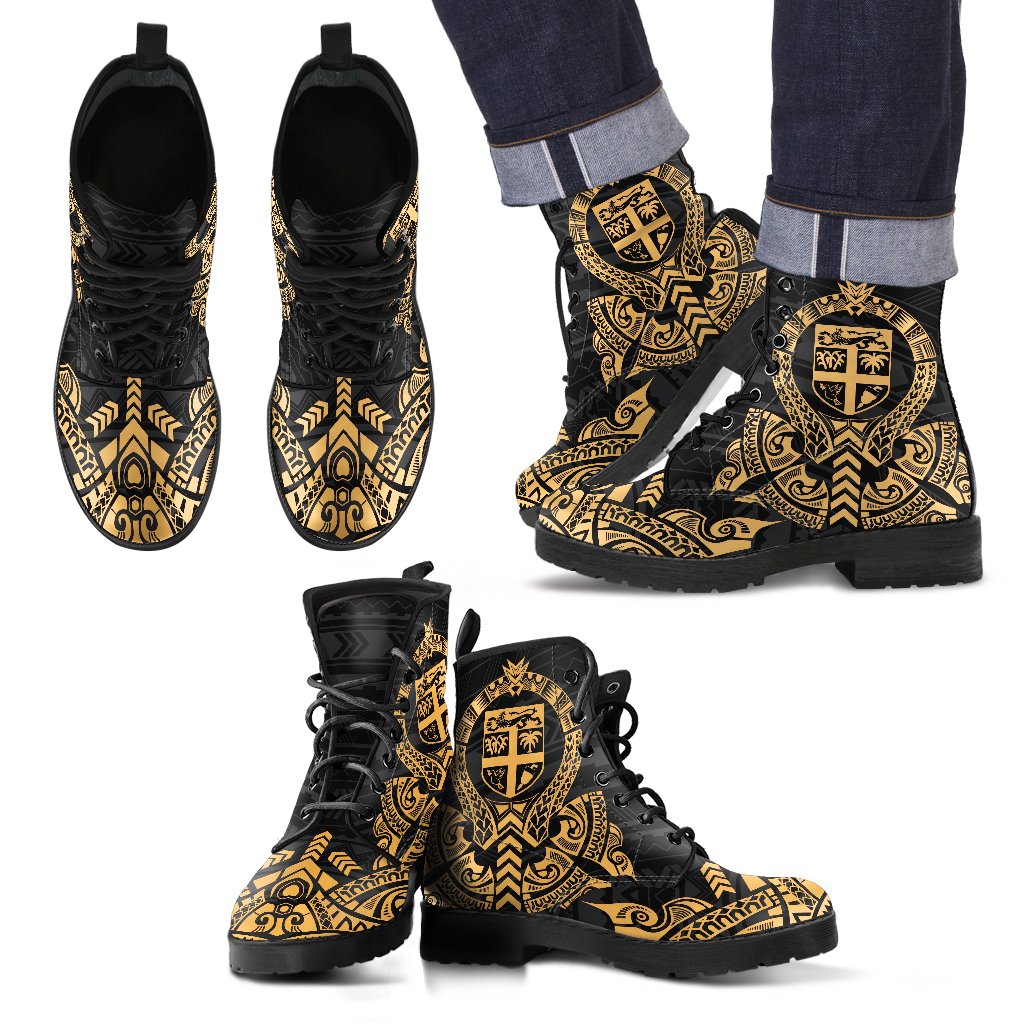 Fiji Leather Boots - Tribal Gold - Polynesian Pride