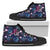 Hawaiian Shoes - Tropical Palm Tree And Flower High Top Shoes Womens High Top Black - Polynesian Pride