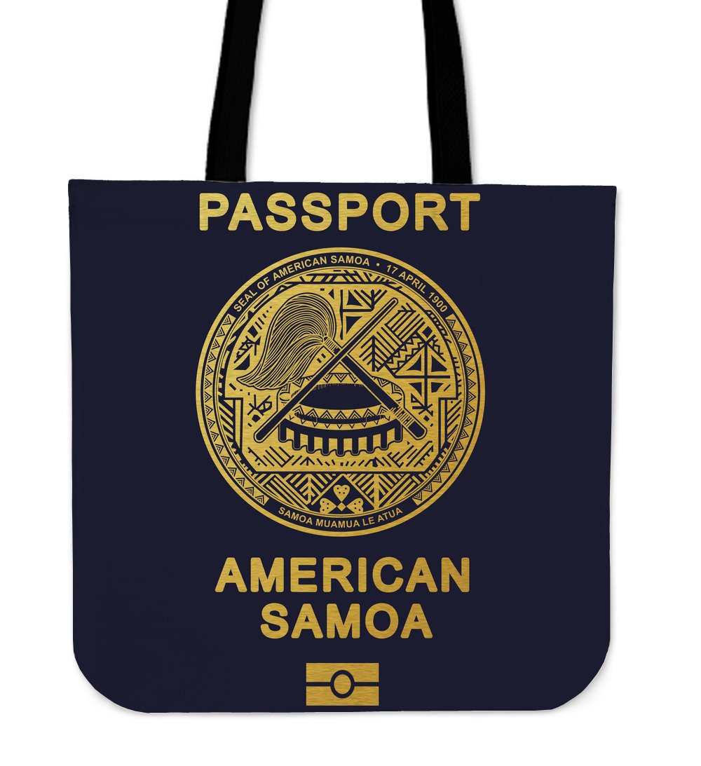 American Samoa Passport Tote Bag Tote Bag One Size Blue - Polynesian Pride