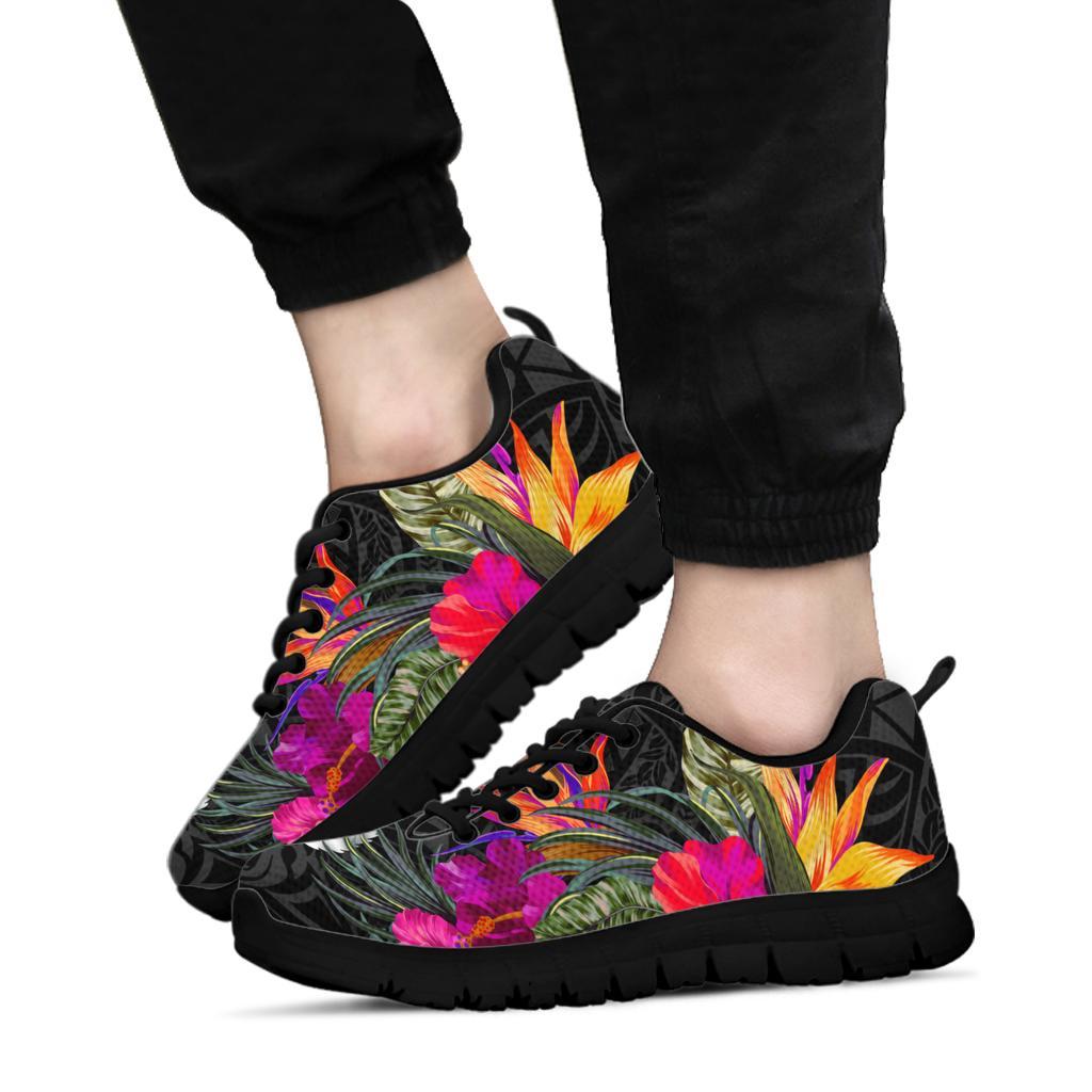 Pohnpei Sneakers - Polynesian Hibiscus Pattern - Polynesian Pride