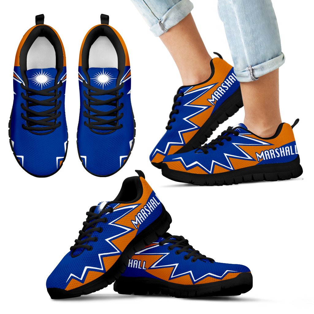 Marshall Islands Sneakers - Marshall Islands Flag Thunder Style - Polynesian Pride