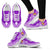 Tonga Wave Sneakers - Polynesian Pattern White Purple Color Women's Sneakers - White - Tonga White - Polynesian Pride