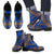 Marshall Islands Leather Boots - Polynesian Flag Chief Version Black - Polynesian Pride