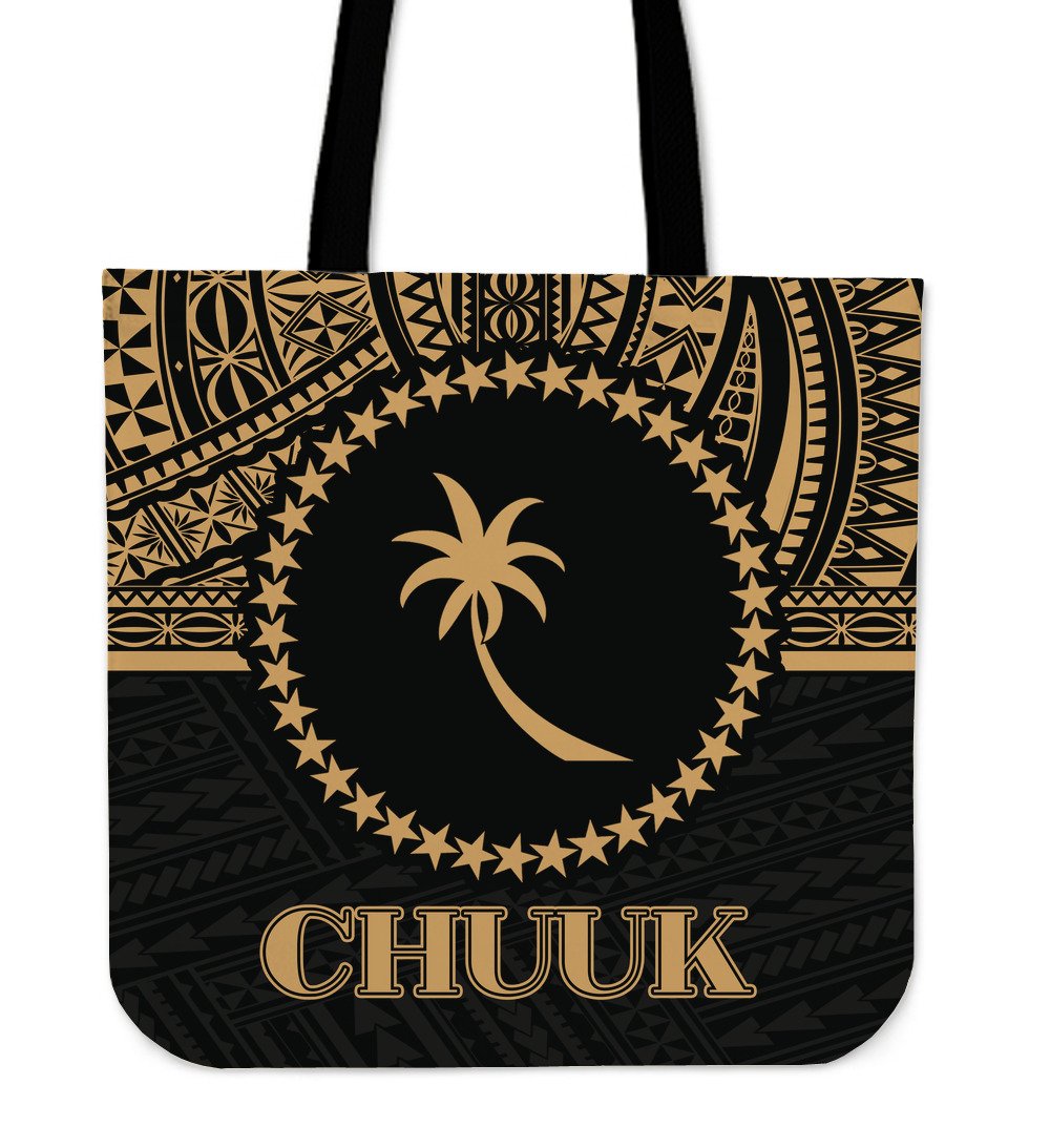 Chuuk Tote Bag - Micronesian Gold Version Tote Bag One Size Gold - Polynesian Pride