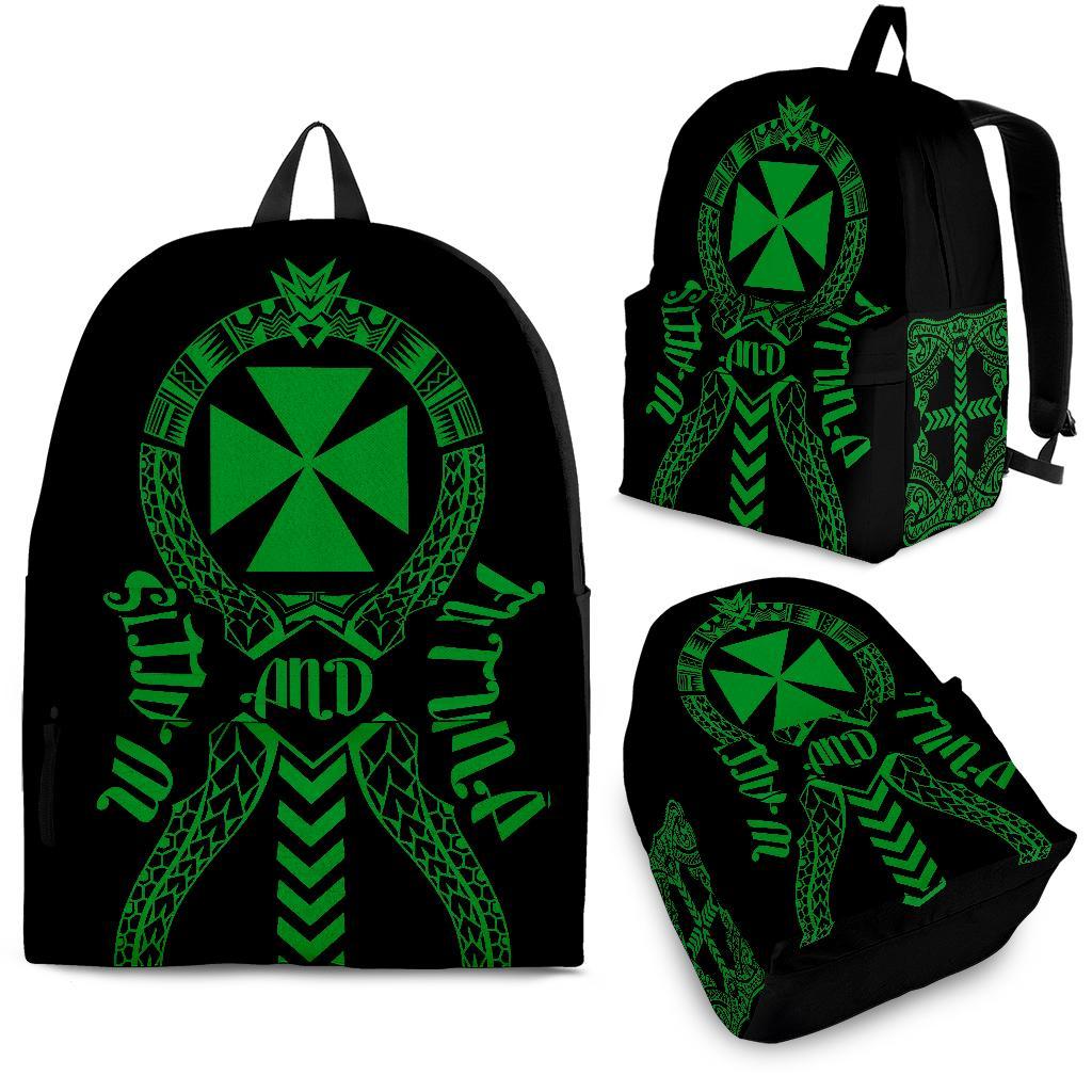 Wallis And Futuna Backpack - Polynesian Tribal One Style Green - Polynesian Pride