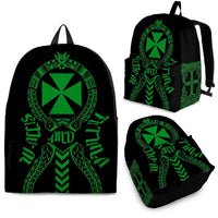 Wallis And Futuna Backpack - Polynesian Tribal One Style Green - Polynesian Pride
