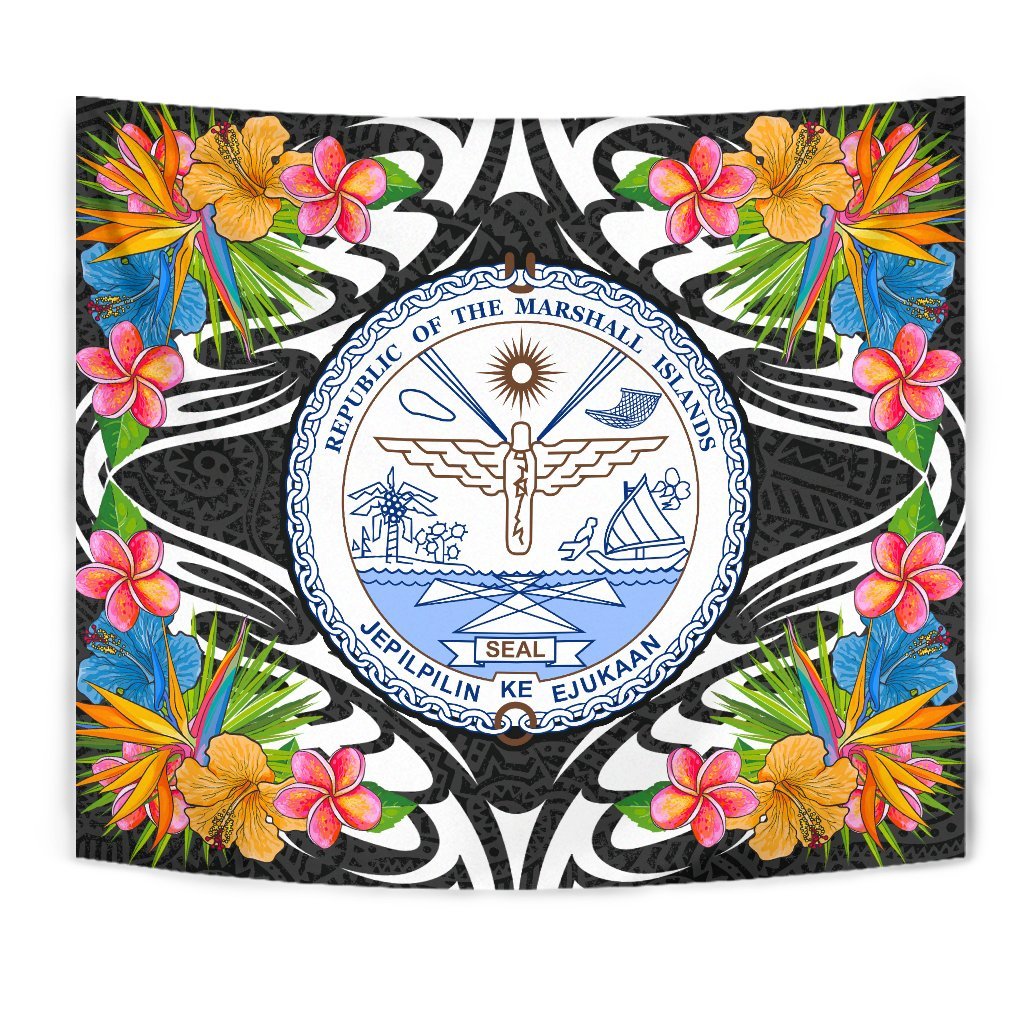 Marshall Islands Tapestrys - Tropical Flowers Style - Polynesian Pride