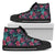 Hawaiian Shoes - Tropical Pattern High Top Shoes Womens High Top Black - Polynesian Pride