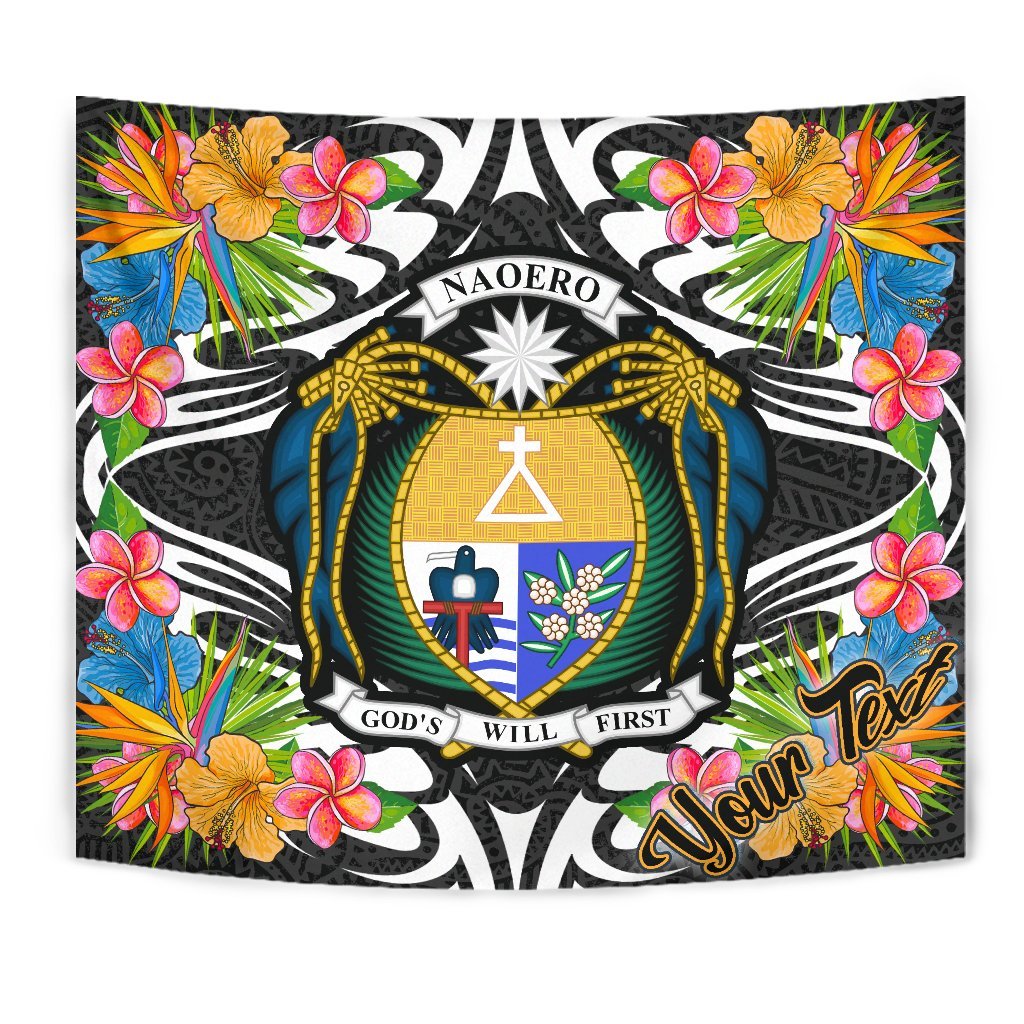 Nauru Tapestrys - Custom Personalised Tropical Flowers Style - Polynesian Pride