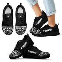Pohnpei Sneakers - Pohnpei Flag Micronesia Black Style - Polynesian Pride