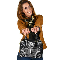 Polynesian Shoudler Handbag - Patterns Poly Unique One Size Black - Polynesian Pride