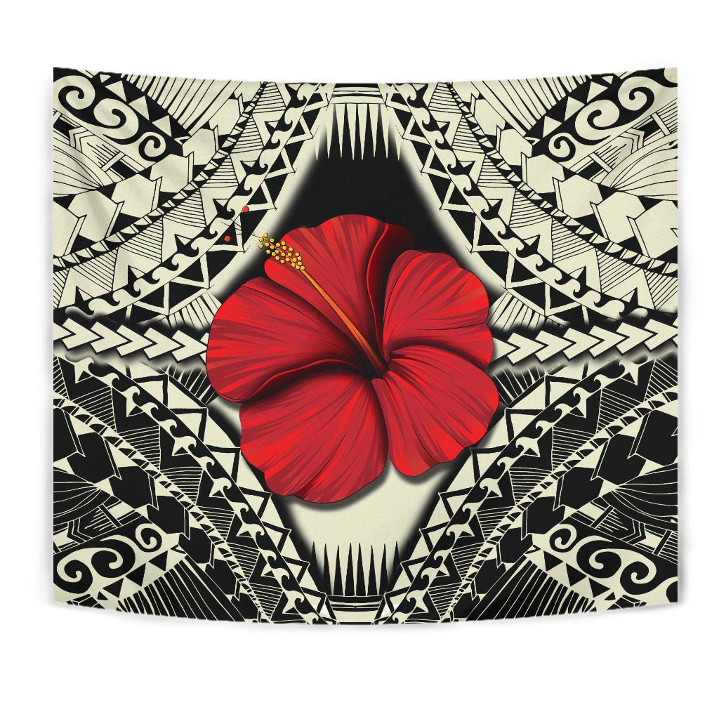 Hawaii Hibiscus Culture Polynesian Tapestry - Polynesian Pride