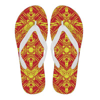 Polynesian Flip Flops Orange Men's Flip Flops White - Polynesian Pride