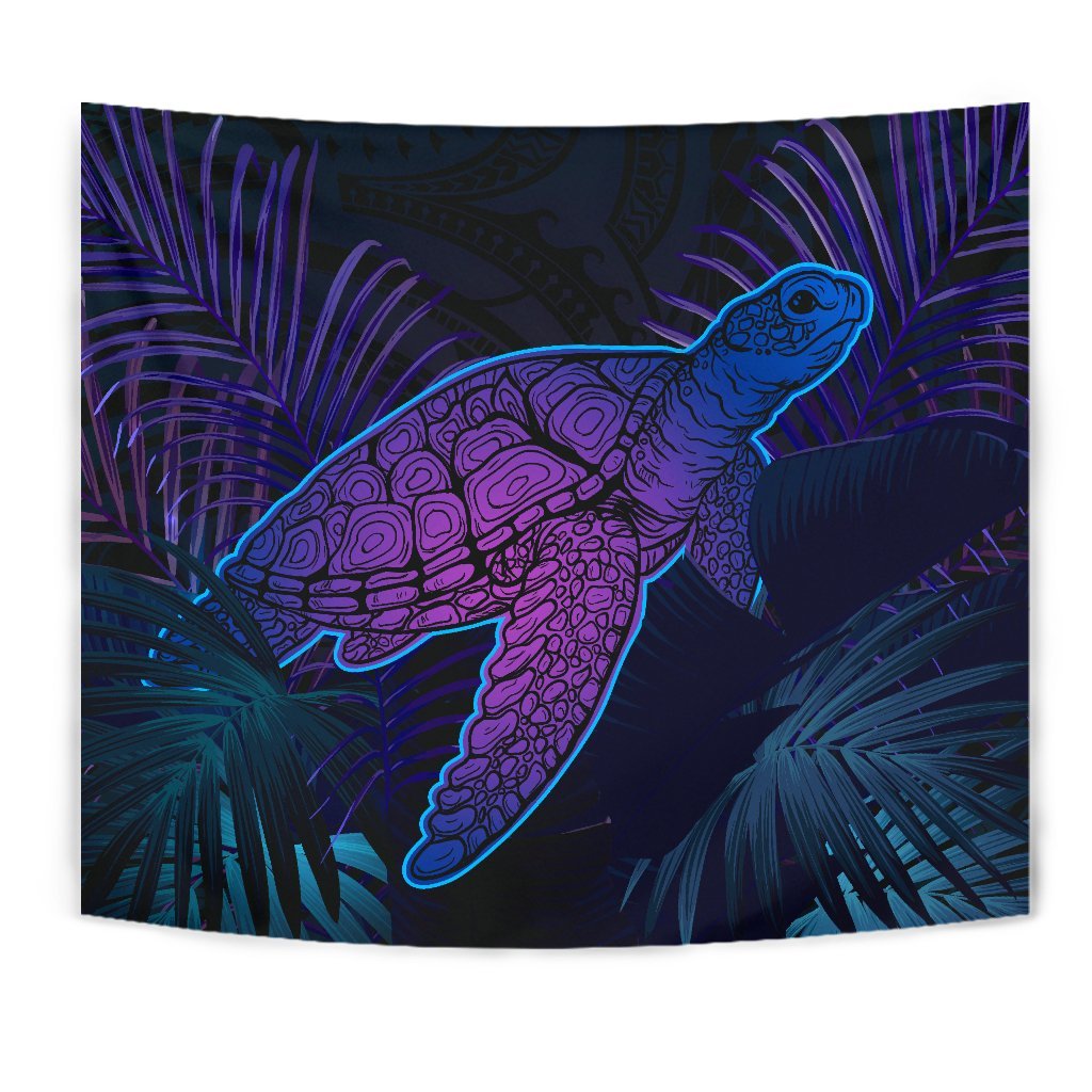 hawaiiTapestry - Hawaii Turtle And Palm Polynesian Retrospective - Polynesian Pride