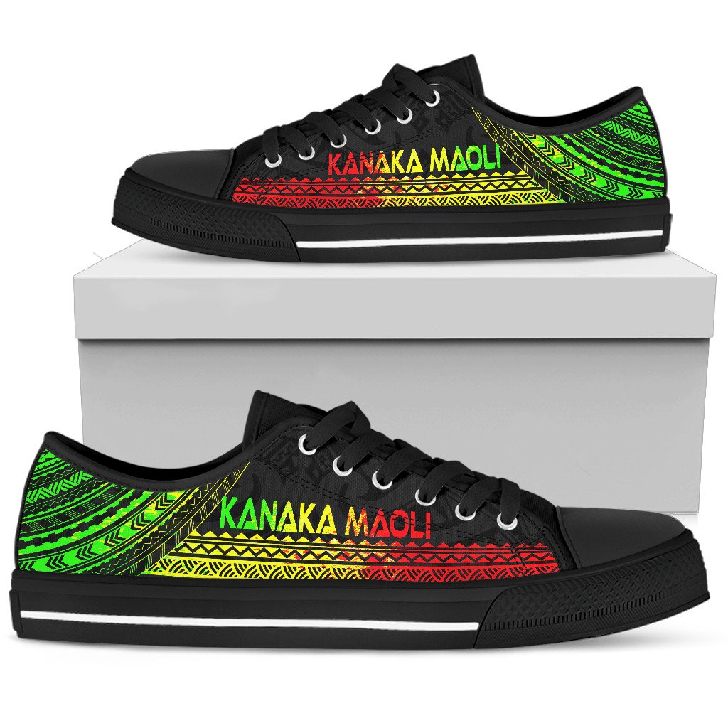 Kanaka Maoli Low Top Shoes - Polynesian Reggae Chief Version - Polynesian Pride