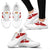 Tonga Sneakers - Tonga Flag Coat Of Arms & Wings Black & White - A0 Women White - Polynesian Pride