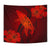 Hawaii Whale Swim Poly Red Tapestry - Polynesian Pride