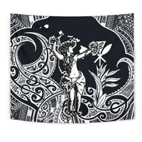 Hawaii Polynesian Tapestry - Hula Girl White - Polynesian Pride