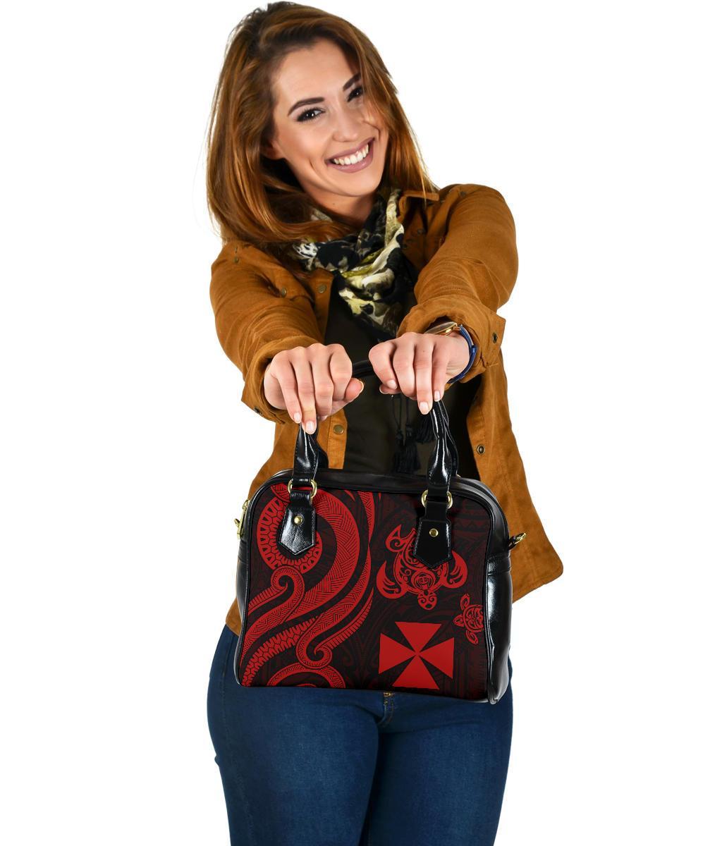 Wallis and Futuna Shoulder Handbag - Red Tentacle Turtle One Size Red - Polynesian Pride