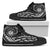 Hawaii State Tattoo Swirly White Polynesian High Top Shoes Womens High Top Black - Polynesian Pride