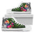 Tahiti High Top Shoes - Turtle Plumeria Banana Leaf Unisex White - Polynesian Pride