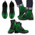 French Polynesia Leather Boots - Tribal Green Green - Polynesian Pride