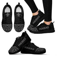Hawaii Sneakers - Hawaii Turtle Polynesian Tattoo Black Grey - Polynesian Pride