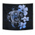 Hibiscus Plumeria Mix Polynesian Blue Turtle Tapestry - Polynesian Pride